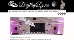 Desktop Screenshot of bryllupdj.no